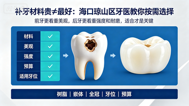 补牙材料贵≠最好：海口琼山区牙医教你按需选择