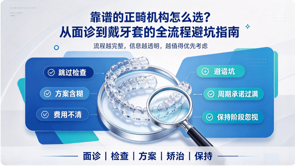 靠谱的正畸机构怎么选？从面诊到戴牙套的全流程避坑指南